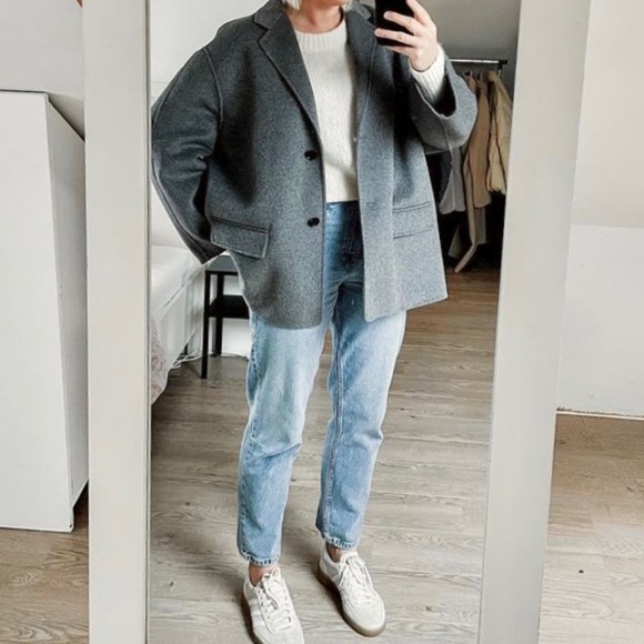 Zara Double Faced Wool Blend Blazer - Picture 10 of 16